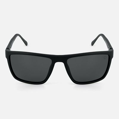 نظارة شمسية وايفارير بعدسات سوداء وإطار أسود