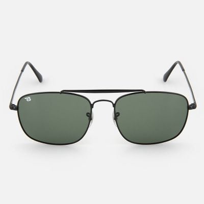 Aviator Square Black Lens and Black Frame Sunglasses