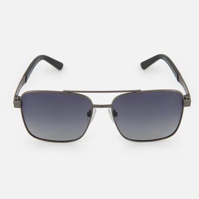 Aviator Square Gradient Grey Lens and Chrome Frame Sunglasses