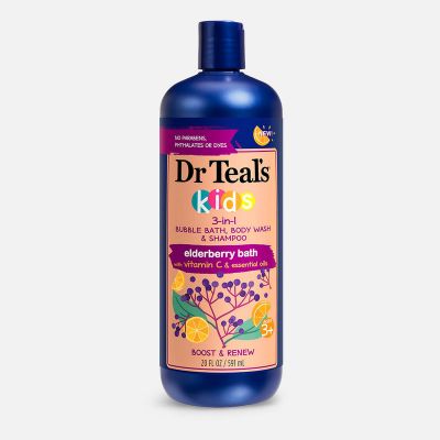 Kids 3-in-1 Bubble Bath, Body Wash & Shampoo with Elderberry & Vitamin C