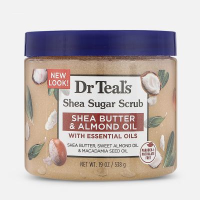 مقشر سكر للجسم بزبدة الشيا و زيت اللوز