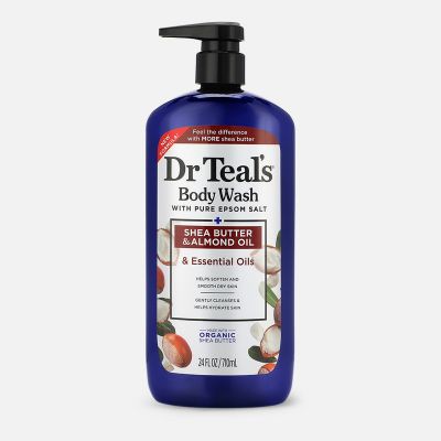 غسول الجسم بملح إبسوم النقي مع زبدة الشيا وزيت اللوز