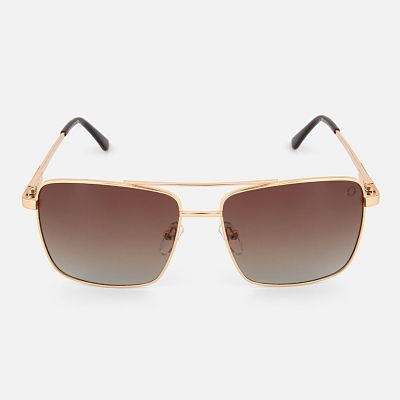 Aviator Square Brown Lens and Gold Frame Sunglasses
