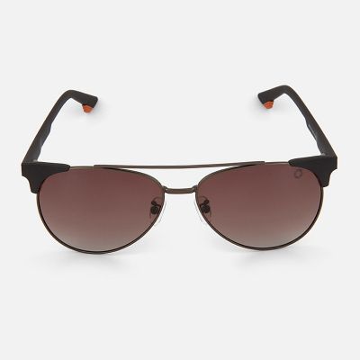 Aviator Gradient Brown Lens and Brown Chrome Frame Sunglasses