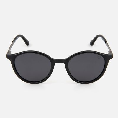 Browline Black Lens and Black Frame Sunglasses