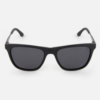 نظارة شمسية وايفارير بعدسات سوداء وإطار أسود