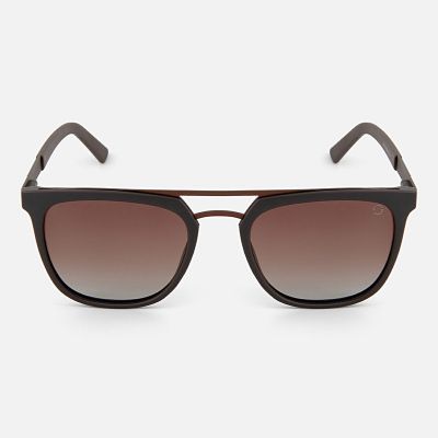 Browline Brown Lens and Brown Frame Sunglasses