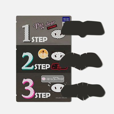 Pig Nose Clear Black Head 3 Step Kit Strong