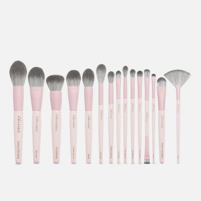 مجموعة فرش مكياج دقيقة مع حقيبة - 15 فرشاة