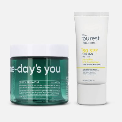 Invisible UV Protection Sunscreen and Help Me Dacto Pads Set - 2 Pcs