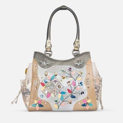 Swarovski Crystal Leather Handbag - HMA1547