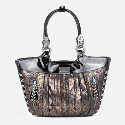 Swarovski Crystal Leather Handbag