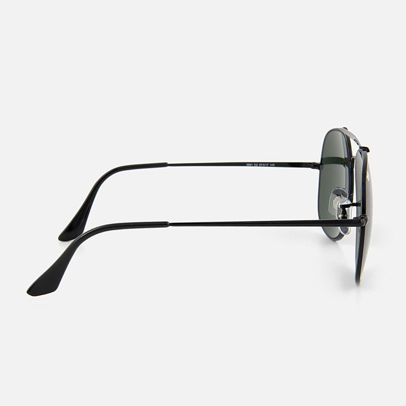 Aviator Square Olive Green Lens and Black Frame Sunglasses