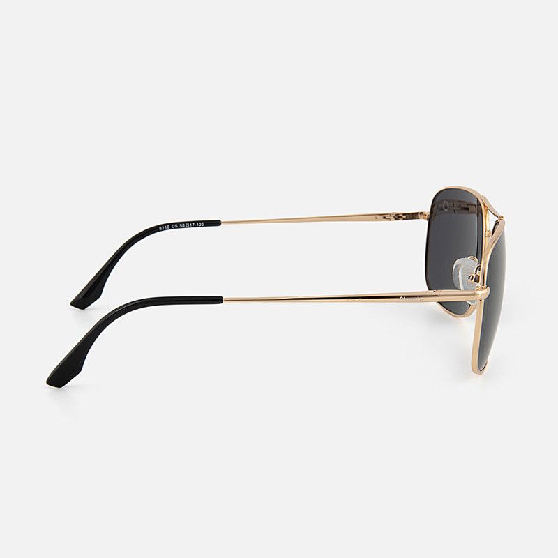 Aviator Square Black Lens and Gold Frame Sunglasses