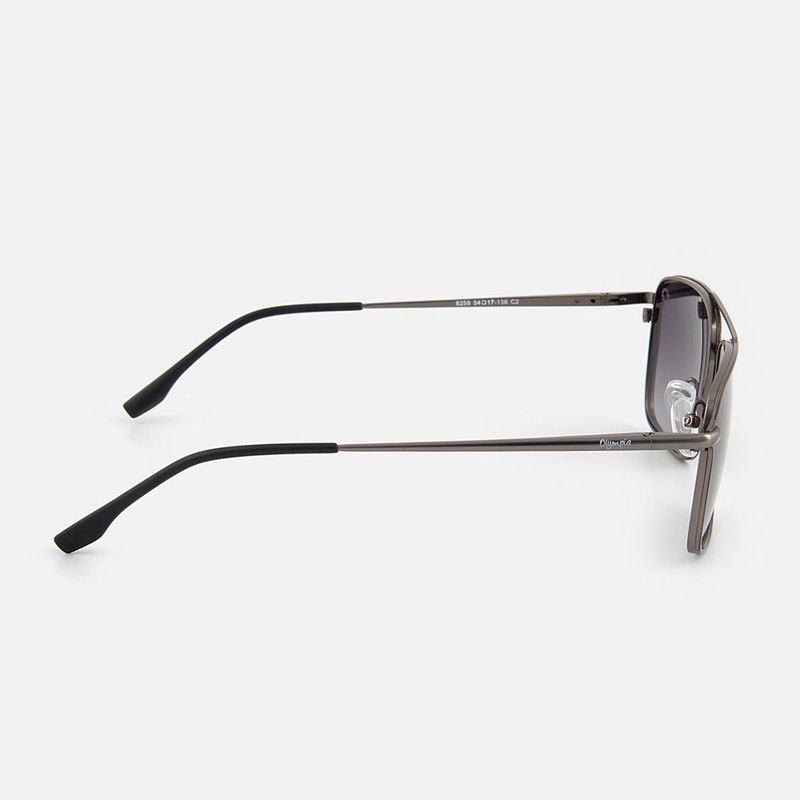 Aviator Square Gradient Grey Lens and Black Frame Sunglasses