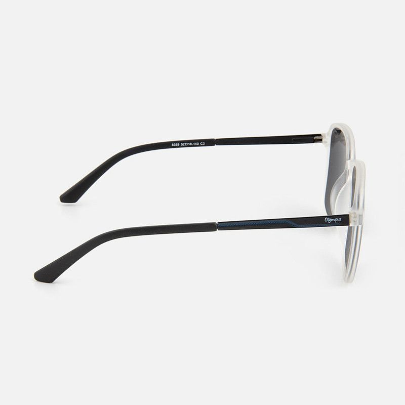 Wayfarer Black Lens and Transparent White Frame Sunglasses